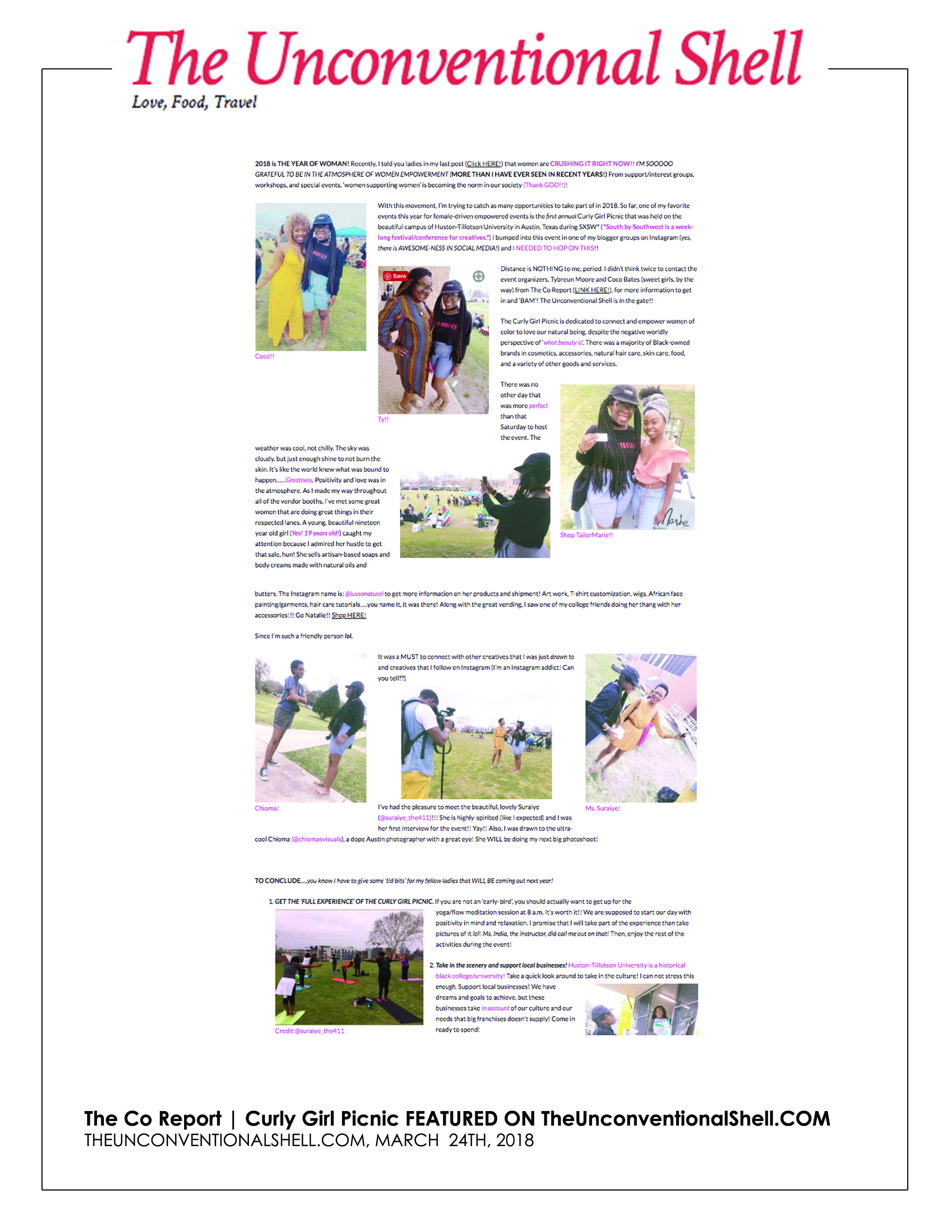 The Curly Girl Picnic, Black Events In Austin, Black Food Trucks in Austin, The Co Report Picnic, Natural Hair Events, Natural Hair Events in Texas, Black Events SXSW, Black Events in Texas, Popular Fashion Bloggers, Coco Bates, Popular Black Bloggers, African American Events, African American Festivals, Natural Hair Bloggers, Popular Black Bloggers