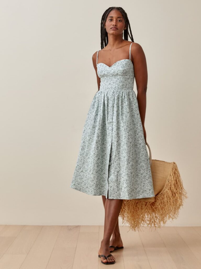 The Reformation Floral Dress, The Reformation Flower Dress, floral print long frocks,&nbsp;floral print frocks for ladies,&nbsp;colourful floral dress,&nbsp;printed short frock,&nbsp;floral colour dress,&nbsp;floral wrap tea dress,&nbsp;floral print short frocks,&nbsp;floral print dresses online, trendy floral printed dresses for summer, cuter floral printed dresses for summer,&nbsp;