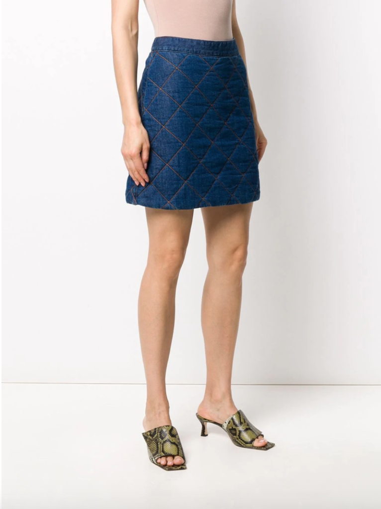 GANNI Quilted Mini Skirt, ganni sale, Ganni on sale, ganni clothes, farfetch ganni, ganni farfetch,&nbsp;ganni apparel, ganni skirt,