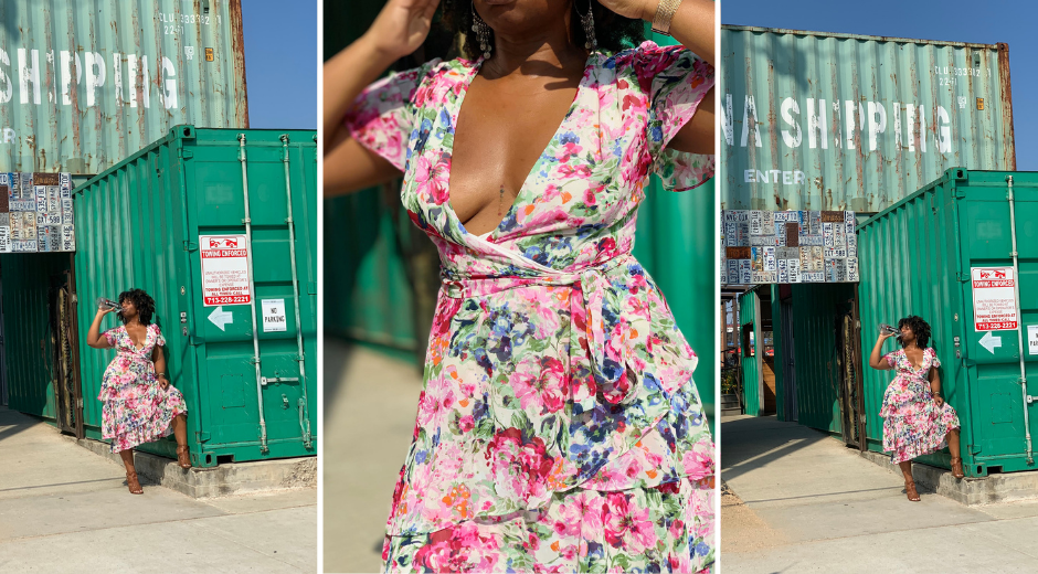 floral print long frocks, floral print frocks for ladies, colourful floral dress, printed short frock, floral colour dress, floral wrap tea dress, floral print short frocks, floral print dresses online, trendy floral printed dresses for summer, cuter floral printed dresses for summer, Black Fashion Bloggers, Coco Bates